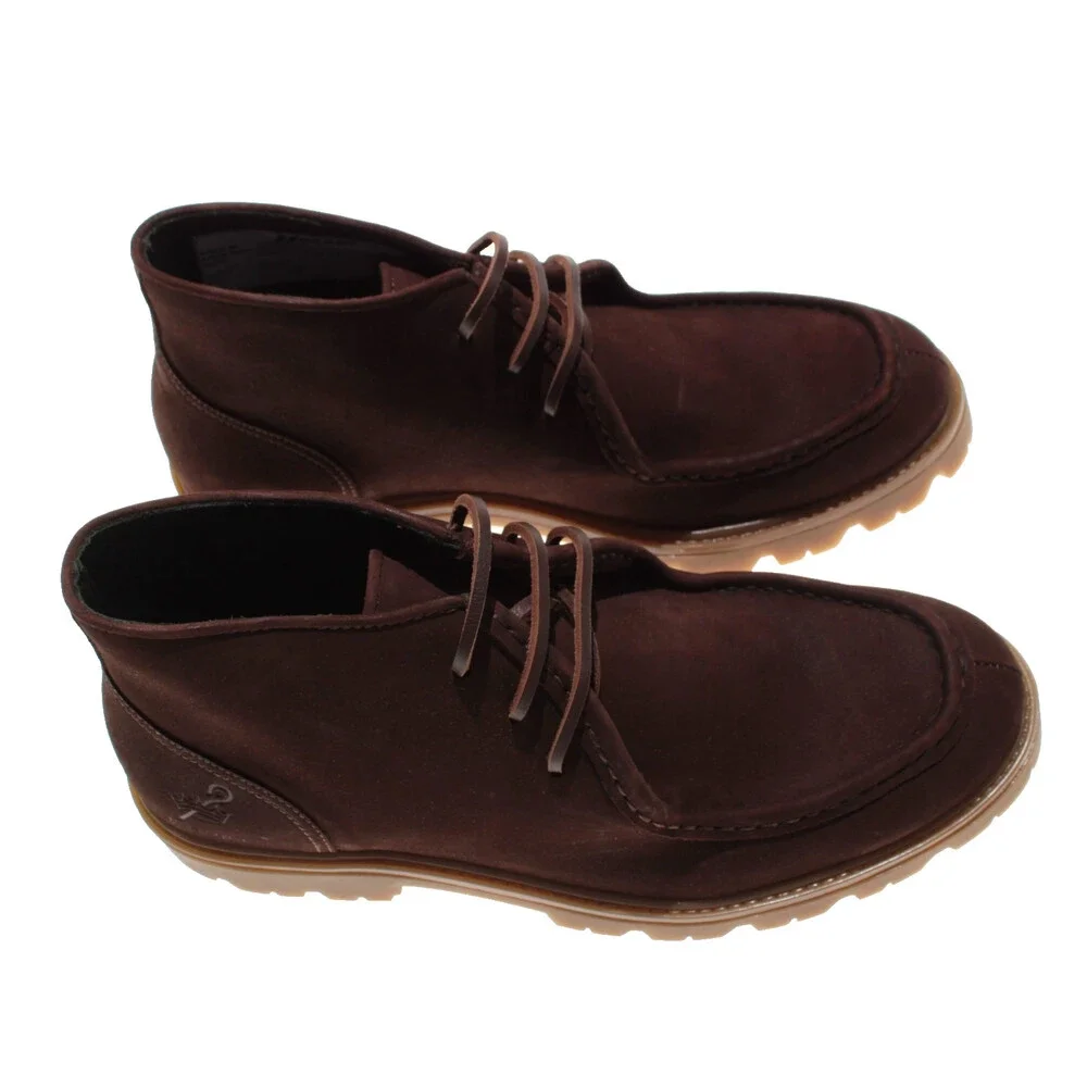 Pastori NWD Lace Up Chukka Boots Size 42 (US 9) in Brown Suede Made in Italy